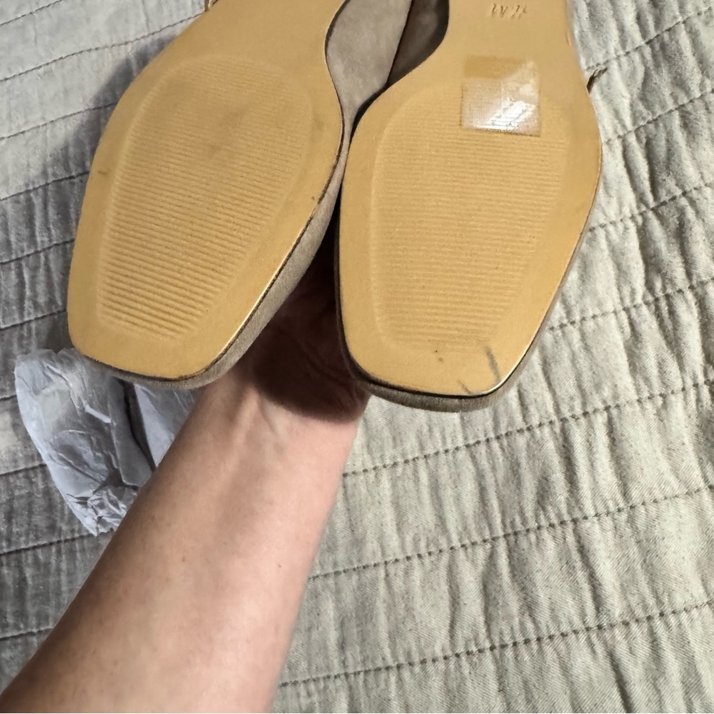 H&M Suede-Look Mary Jane Flats – Taupe – EU 37 / US 6 (Fit More Like 6.5–7) - Picture 4 of 7